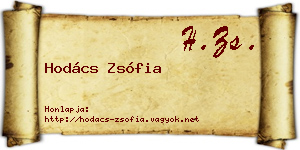 Hodács Zsófia névjegykártya