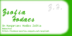zsofia hodacs business card