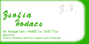 zsofia hodacs business card